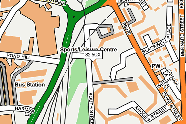 S2 5QX map - OS OpenMap – Local (Ordnance Survey)