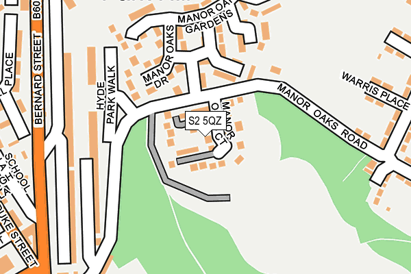 S2 5QZ map - OS OpenMap – Local (Ordnance Survey)