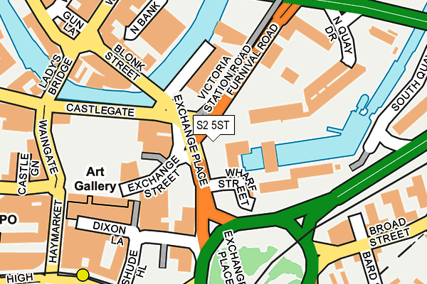 S2 5ST map - OS OpenMap – Local (Ordnance Survey)