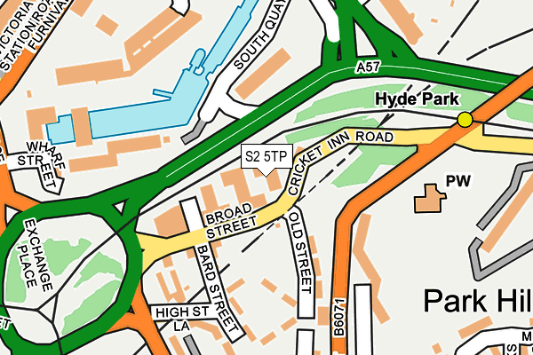 S2 5TP map - OS OpenMap – Local (Ordnance Survey)