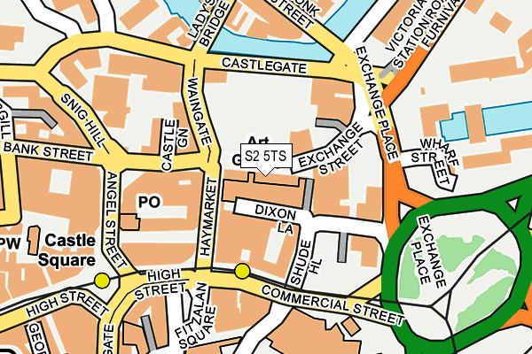 S2 5TS map - OS OpenMap – Local (Ordnance Survey)
