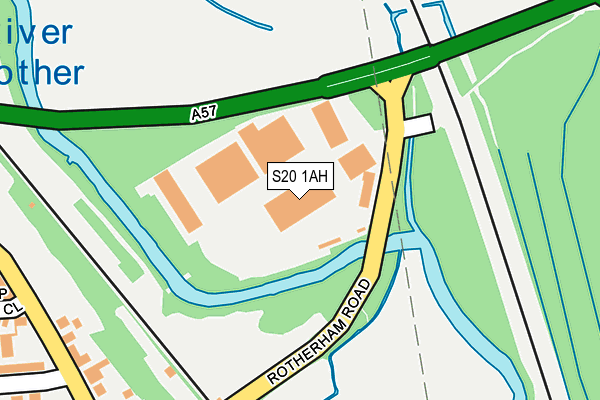 S20 1AH map - OS OpenMap – Local (Ordnance Survey)