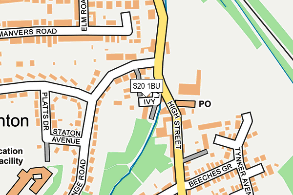 S20 1BU map - OS OpenMap – Local (Ordnance Survey)