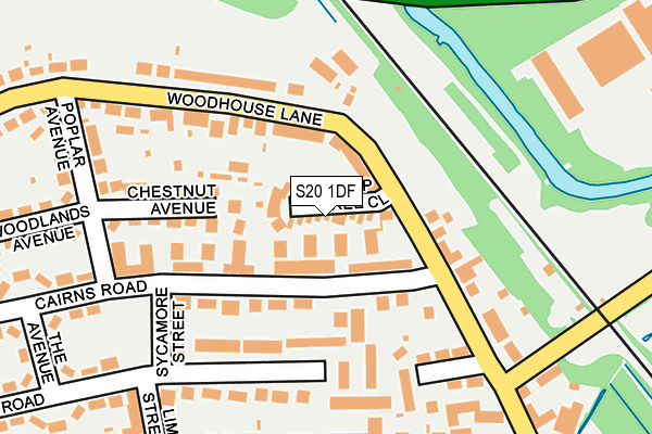 S20 1DF map - OS OpenMap – Local (Ordnance Survey)