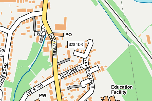 S20 1DR map - OS OpenMap – Local (Ordnance Survey)