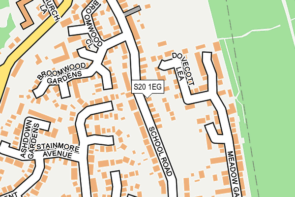 S20 1EG map - OS OpenMap – Local (Ordnance Survey)