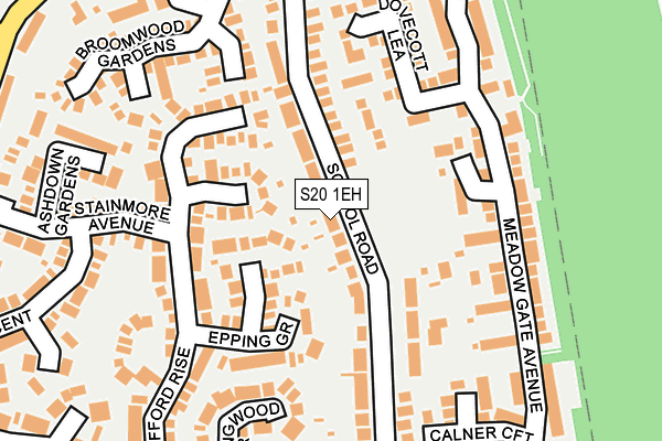 S20 1EH map - OS OpenMap – Local (Ordnance Survey)