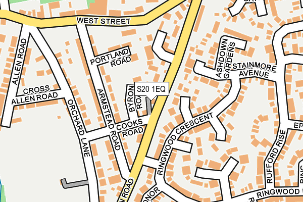 S20 1EQ map - OS OpenMap – Local (Ordnance Survey)