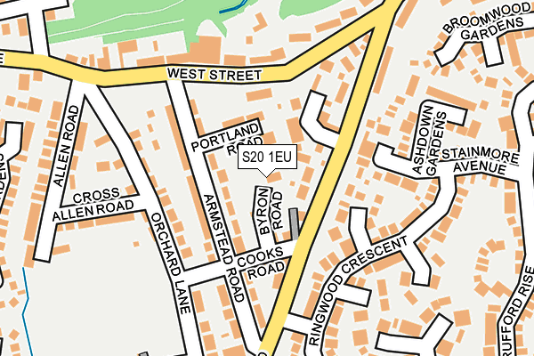 S20 1EU map - OS OpenMap – Local (Ordnance Survey)