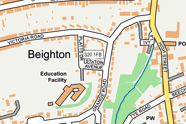 S20 1FB map - OS OpenMap – Local (Ordnance Survey)