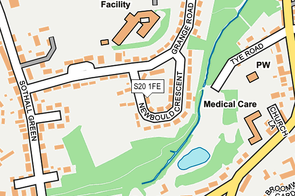 S20 1FE map - OS OpenMap – Local (Ordnance Survey)