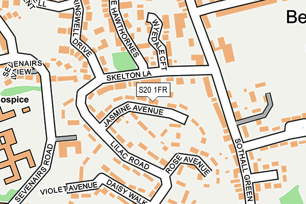 S20 1FR map - OS OpenMap – Local (Ordnance Survey)