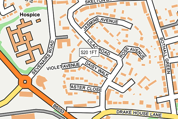 S20 1FT map - OS OpenMap – Local (Ordnance Survey)