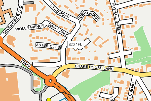 S20 1FU map - OS OpenMap – Local (Ordnance Survey)