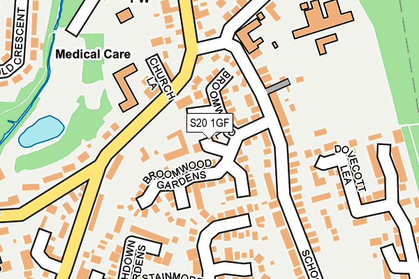 S20 1GF map - OS OpenMap – Local (Ordnance Survey)