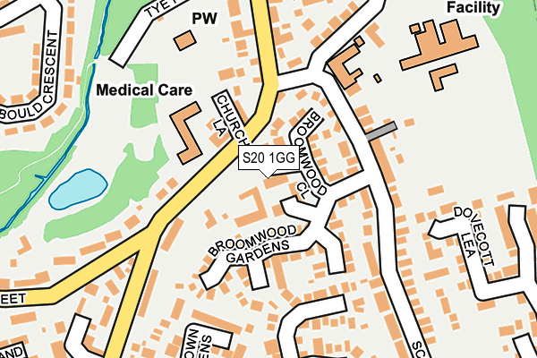 S20 1GG map - OS OpenMap – Local (Ordnance Survey)