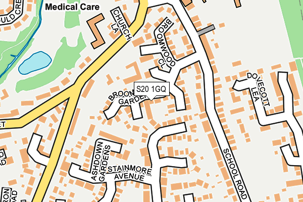 S20 1GQ map - OS OpenMap – Local (Ordnance Survey)
