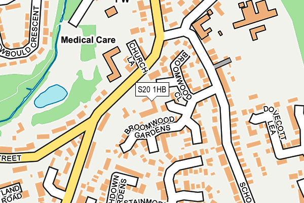 S20 1HB map - OS OpenMap – Local (Ordnance Survey)