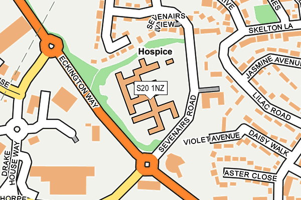 S20 1NZ map - OS OpenMap – Local (Ordnance Survey)