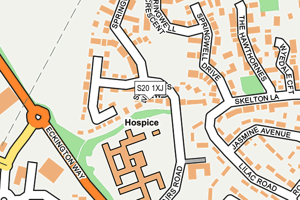 S20 1XJ map - OS OpenMap – Local (Ordnance Survey)