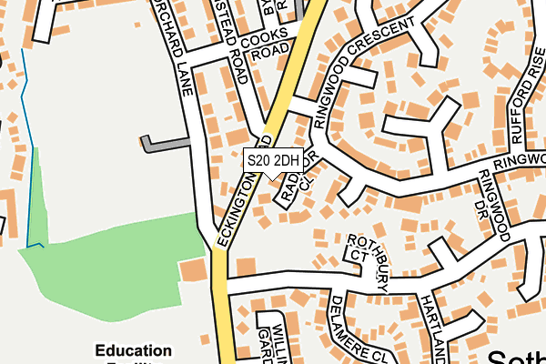 S20 2DH map - OS OpenMap – Local (Ordnance Survey)