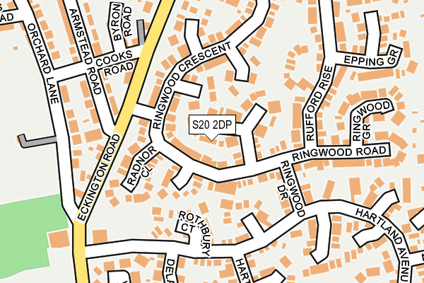 S20 2DP map - OS OpenMap – Local (Ordnance Survey)