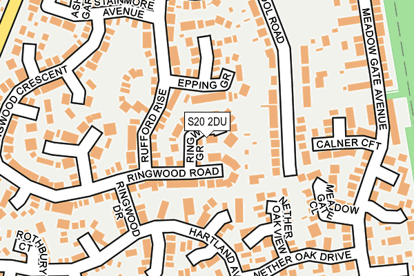 S20 2DU map - OS OpenMap – Local (Ordnance Survey)