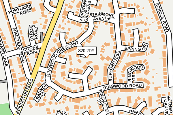 S20 2DY map - OS OpenMap – Local (Ordnance Survey)