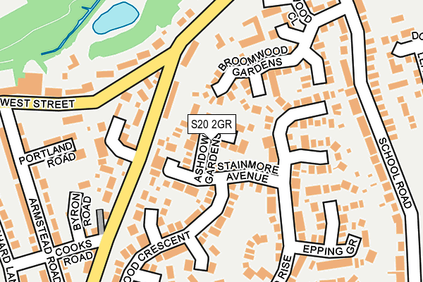 S20 2GR map - OS OpenMap – Local (Ordnance Survey)