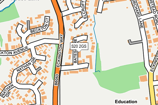 S20 2GS map - OS OpenMap – Local (Ordnance Survey)