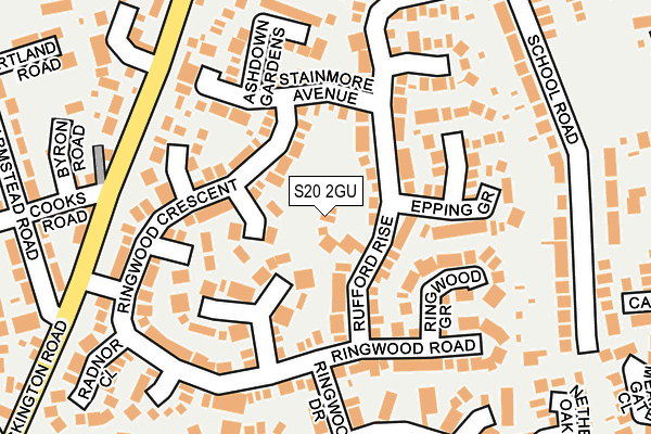 S20 2GU map - OS OpenMap – Local (Ordnance Survey)