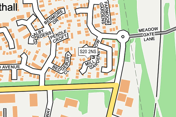 S20 2NS map - OS OpenMap – Local (Ordnance Survey)