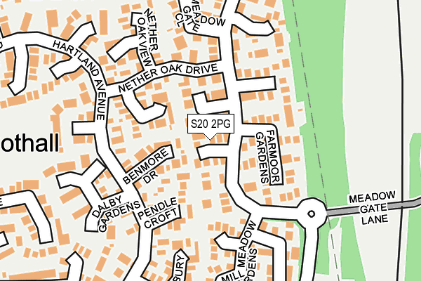 S20 2PG map - OS OpenMap – Local (Ordnance Survey)