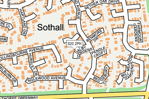S20 2PH map - OS OpenMap – Local (Ordnance Survey)