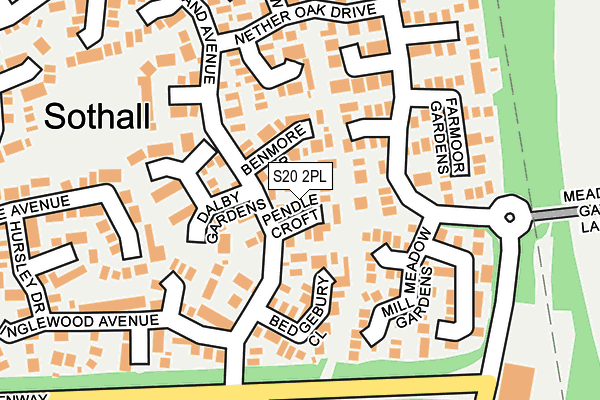 S20 2PL map - OS OpenMap – Local (Ordnance Survey)