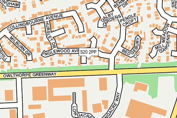 S20 2PP map - OS OpenMap – Local (Ordnance Survey)