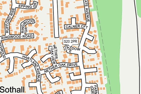 S20 2PR map - OS OpenMap – Local (Ordnance Survey)