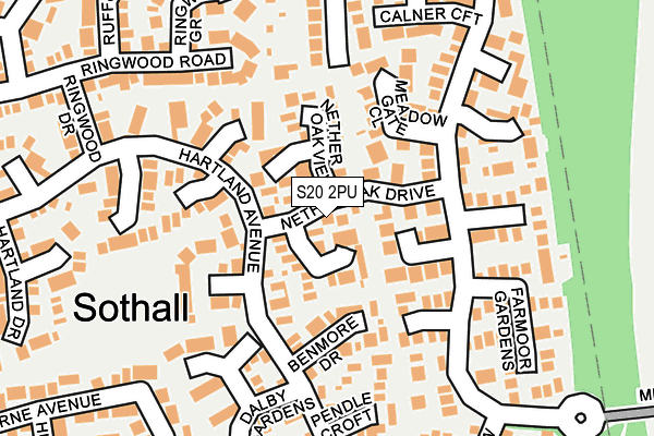 S20 2PU map - OS OpenMap – Local (Ordnance Survey)