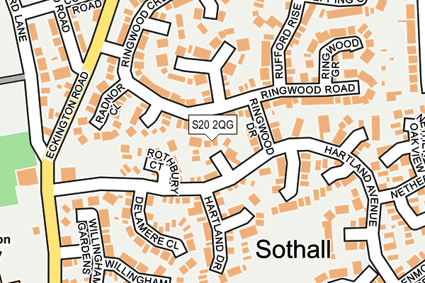 S20 2QG map - OS OpenMap – Local (Ordnance Survey)