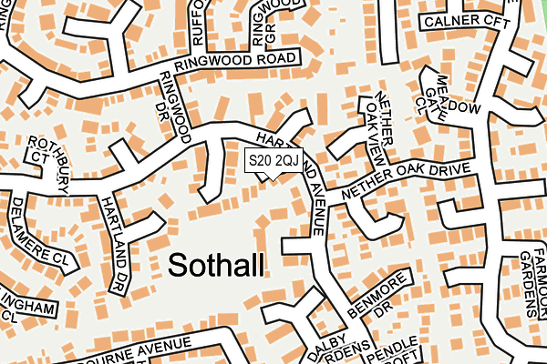 S20 2QJ map - OS OpenMap – Local (Ordnance Survey)