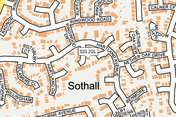 S20 2QL map - OS OpenMap – Local (Ordnance Survey)