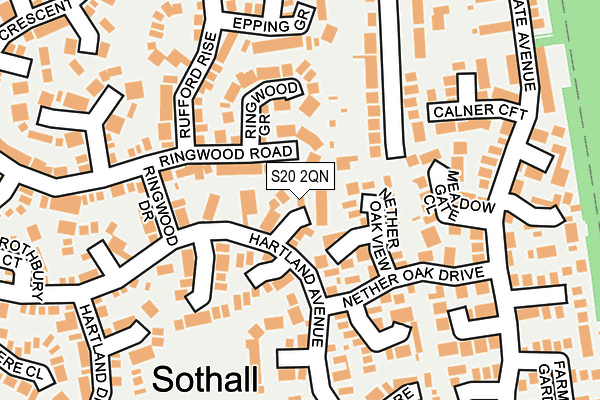 S20 2QN map - OS OpenMap – Local (Ordnance Survey)