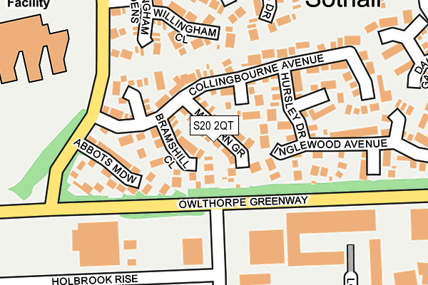 S20 2QT map - OS OpenMap – Local (Ordnance Survey)