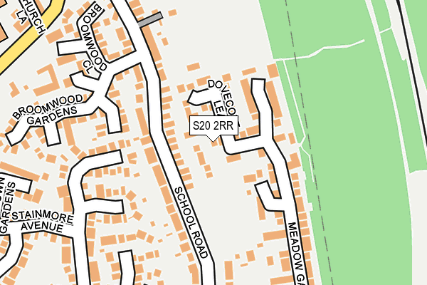 S20 2RR map - OS OpenMap – Local (Ordnance Survey)