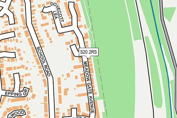 S20 2RS map - OS OpenMap – Local (Ordnance Survey)