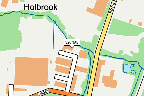 S20 3AB map - OS OpenMap – Local (Ordnance Survey)