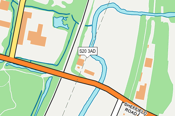 S20 3AD map - OS OpenMap – Local (Ordnance Survey)