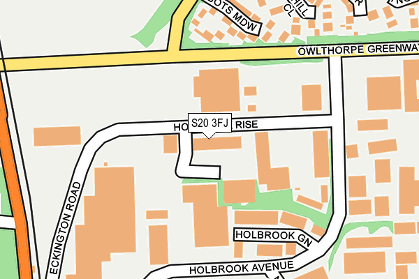 S20 3FJ map - OS OpenMap – Local (Ordnance Survey)