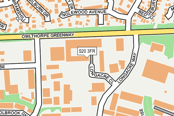 S20 3FR map - OS OpenMap – Local (Ordnance Survey)