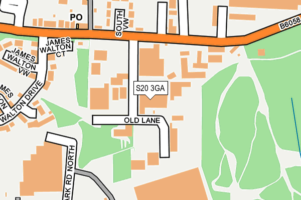 S20 3GA map - OS OpenMap – Local (Ordnance Survey)